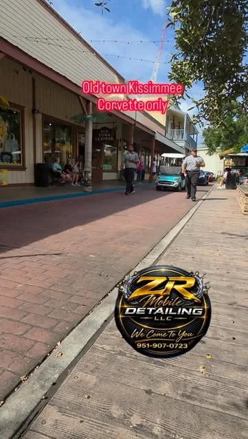 Detailing a Corvette in Old Town Kissimmee