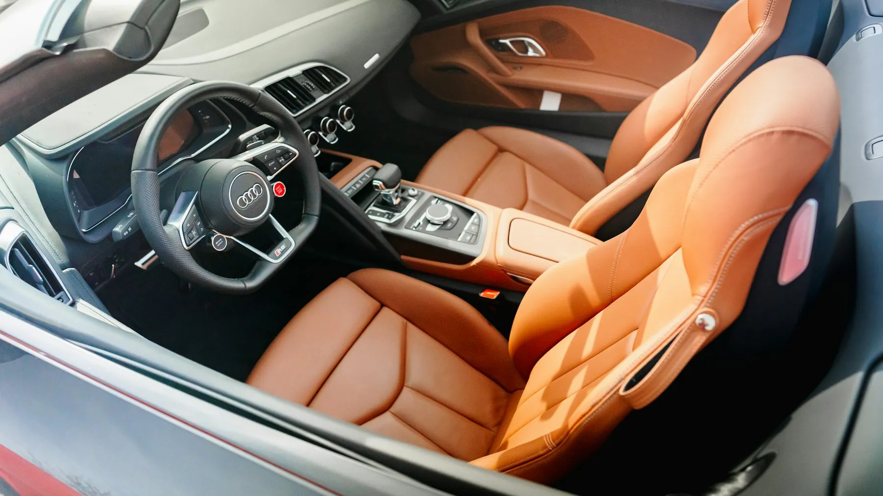 Detailed tan leather interior